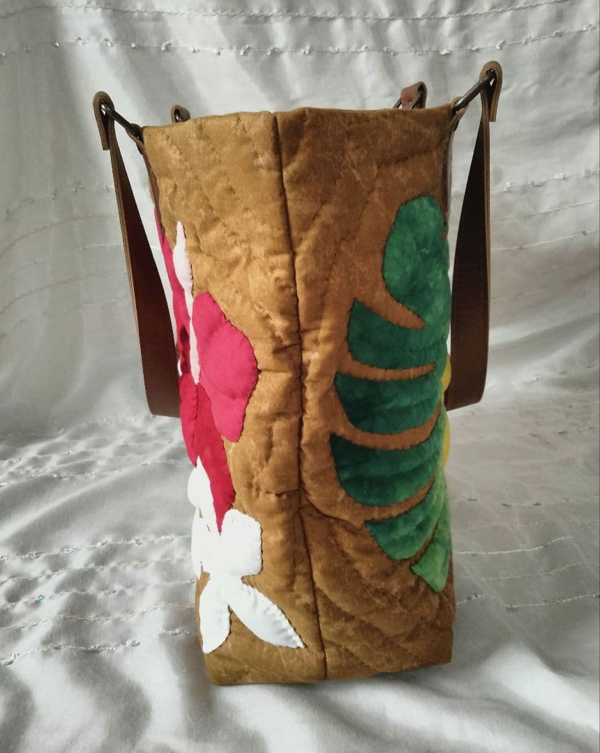 ☆254.ハワイアンキルト・バッグ・ハイビスカス＆プルメリア