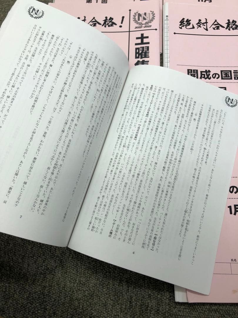 早稲田アカデミー NN開成（筑駒/灘）コース 土特/正月他 国算 2023
