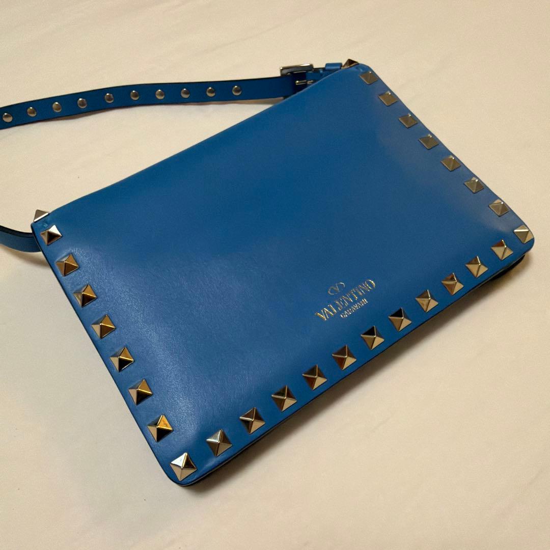 VALENTINO ピンク ガラヴァーニ ロックスタッズ ショルダーバッグ