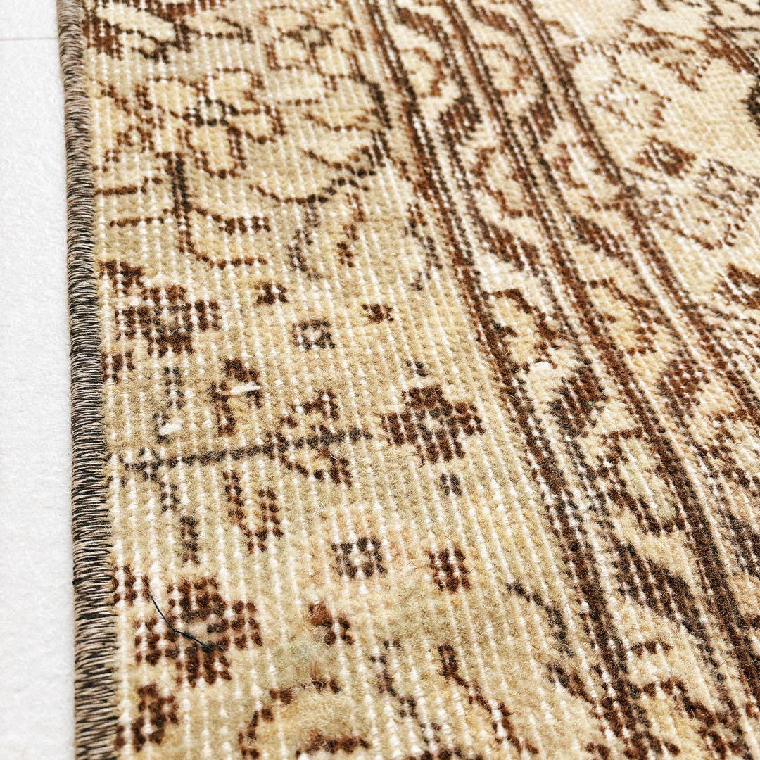 LEI様専用 トルコ 大判 ヴィンテージラグ ベージュ ブラウン グリーン