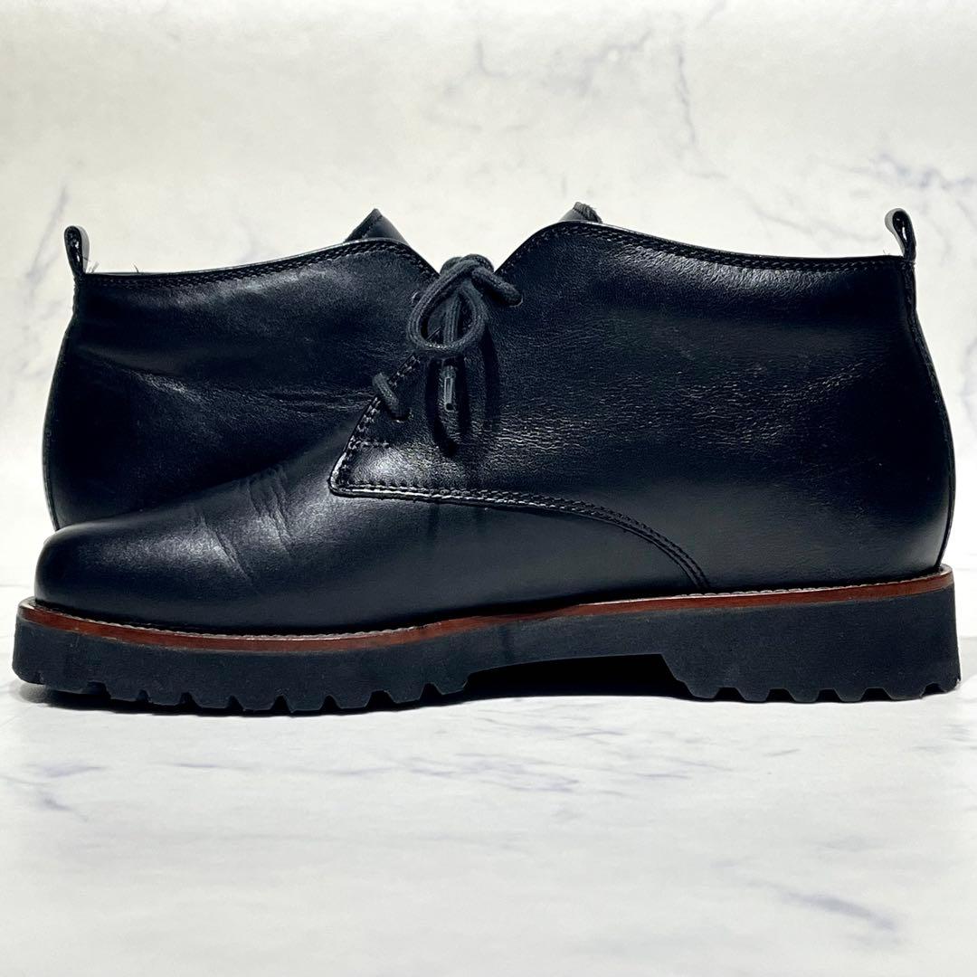 極美品☆ガンター ショートブーツ 黒 23.5cm コンフォート ラギッドソール