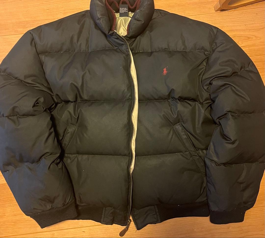 美品 90s ラルフローレン ダウンジャケット 黒 ロゴ刺繍 ヌプシ - メルカリ