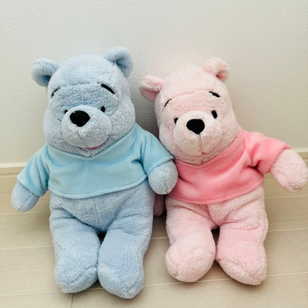 レア！】カラープーさん2個セット ブルー ピンク くまのプーさん