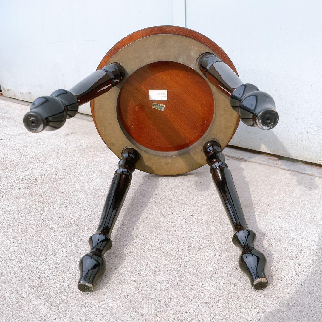 美品送料込】イタリア ドマン バーズアイ 象嵌 スツール 花台 サイド