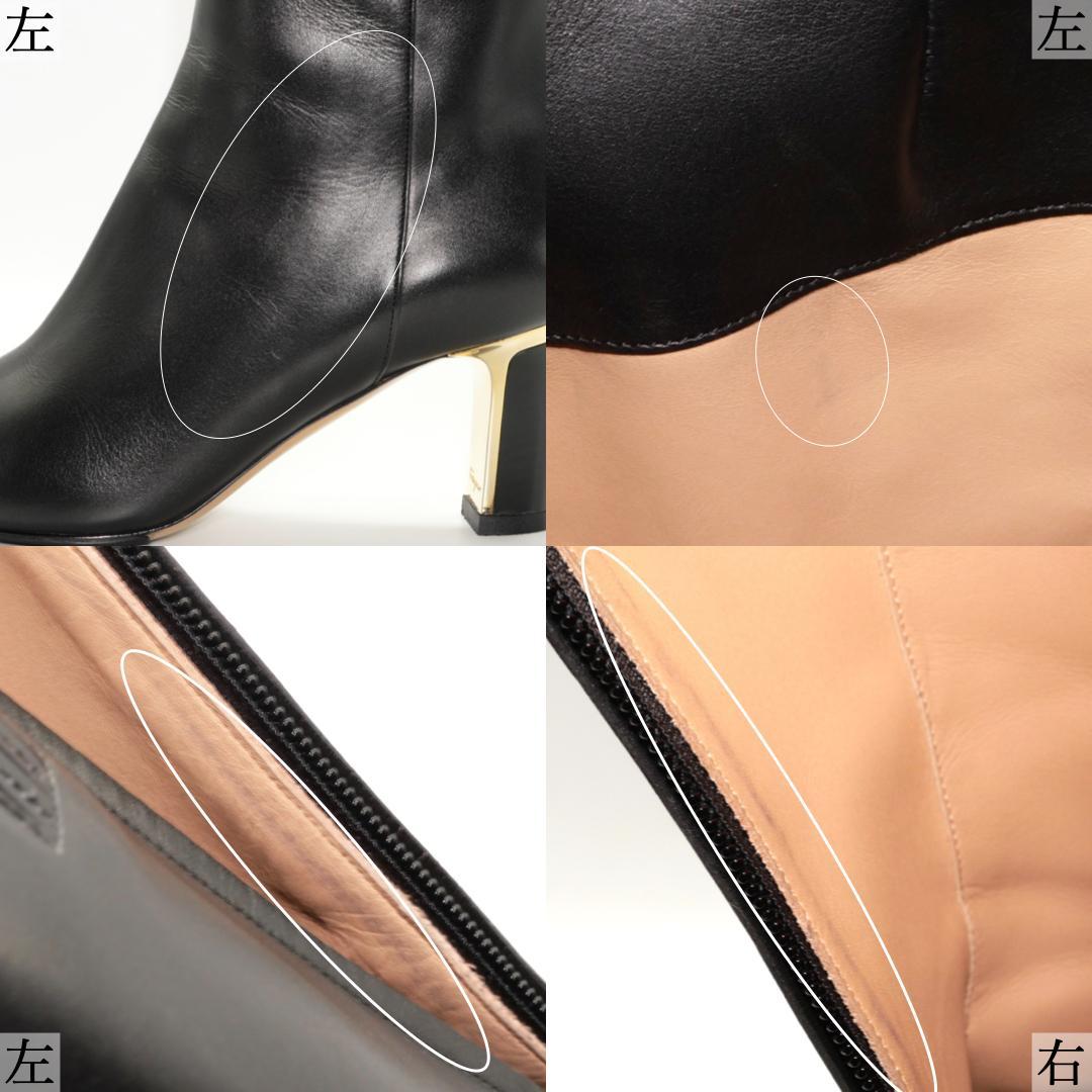 6.5D　SALVATORE FERRAGAMO TAMIKA　黒　ゴールド