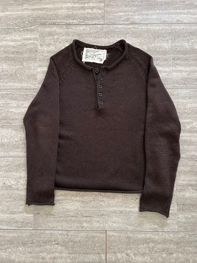 トップス NO/FAITH STUDIOS BUTTON KNIT BROWN NO/FAITH STUDIOS ノーフェイス ストゥディオス FW24 ITALY SQUARE