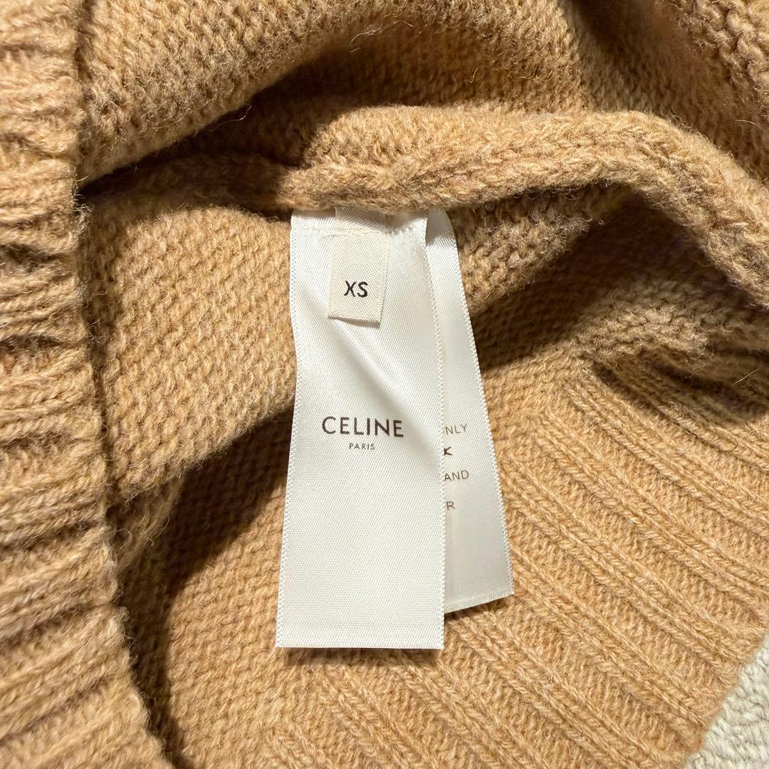 セリーヌ クルーネックニット ベージュ XS エディスリマン