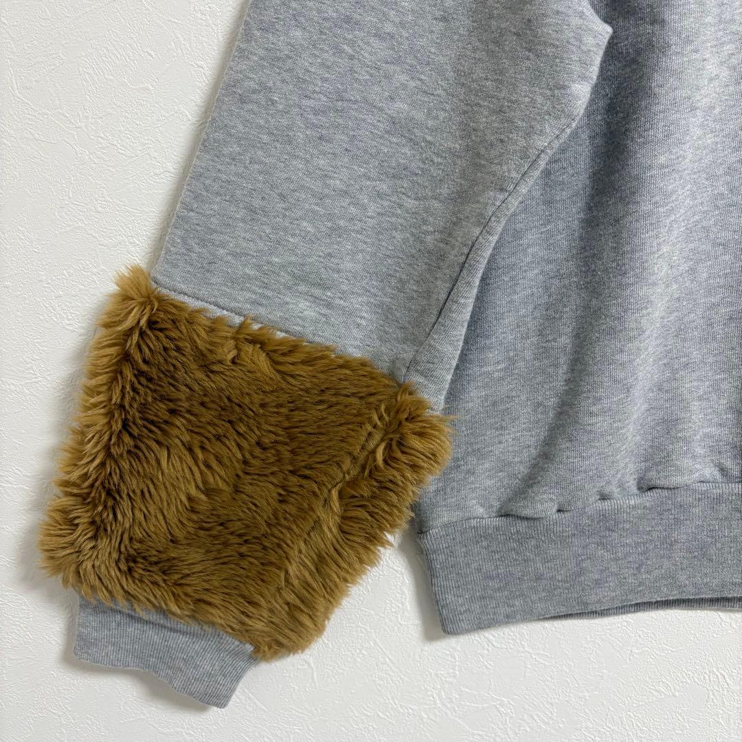 DRIES VAN NOTEN ファー切替 スウェット トレーナー グレー M - メルカリ