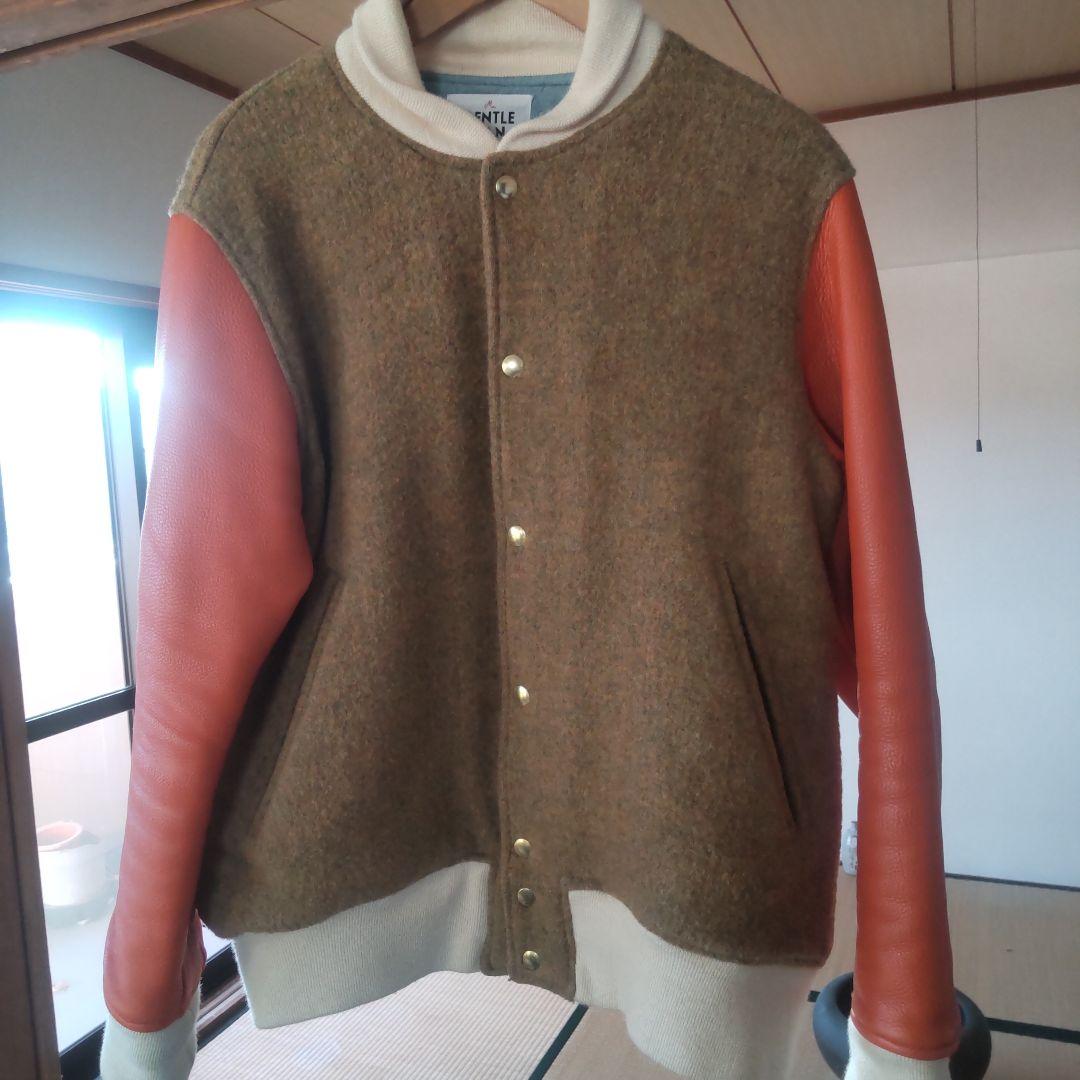 ウールレザー スタジャン ブラウンオレンジ 90's G-III / Cleveland Browns スタジャン レザージャケット 251118H