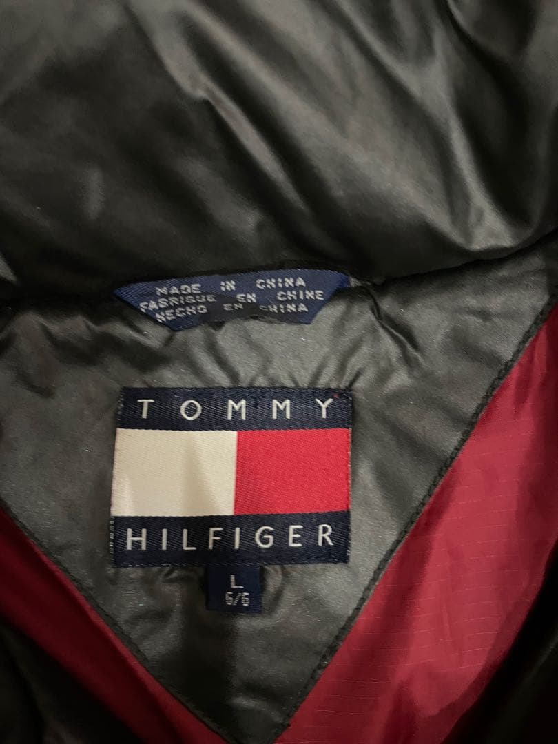 極暖・肉厚】トミーヒルフィガー ダウンジャケット L 黒 90s 裏地