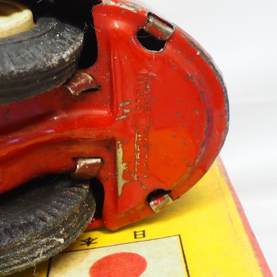 萬代屋【新三菱工業シルバーピジョン 赤】ブリキtin carスクーター箱は