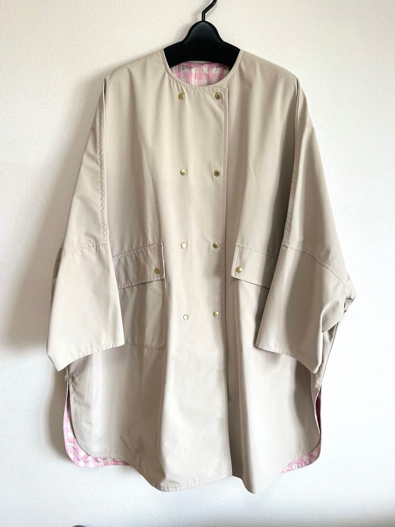 新品】rosy monster リバーシブルチェックレインポンチョコート - メルカリ