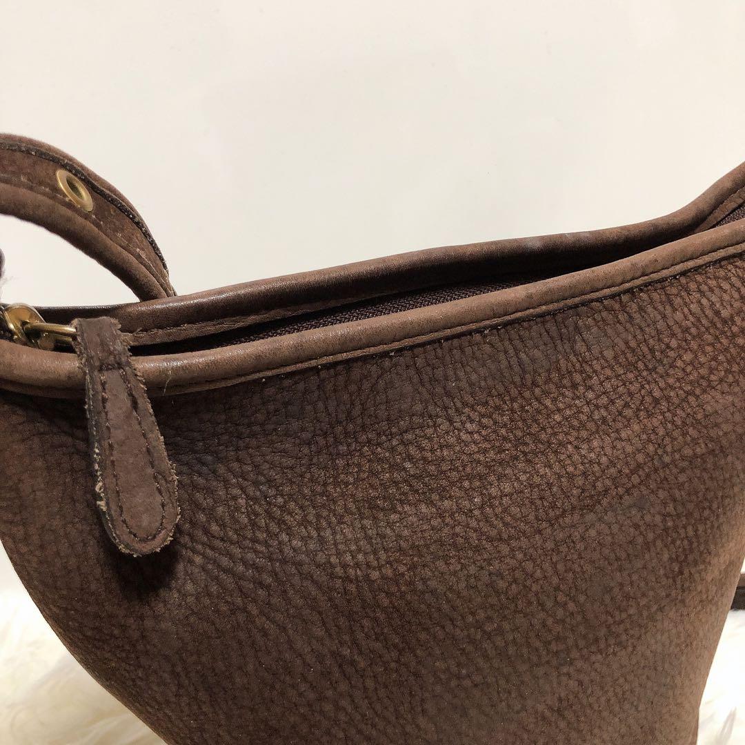 希少品✨️】オールドコーチ ミニショルダーバッグ レザー 巾着型 円型