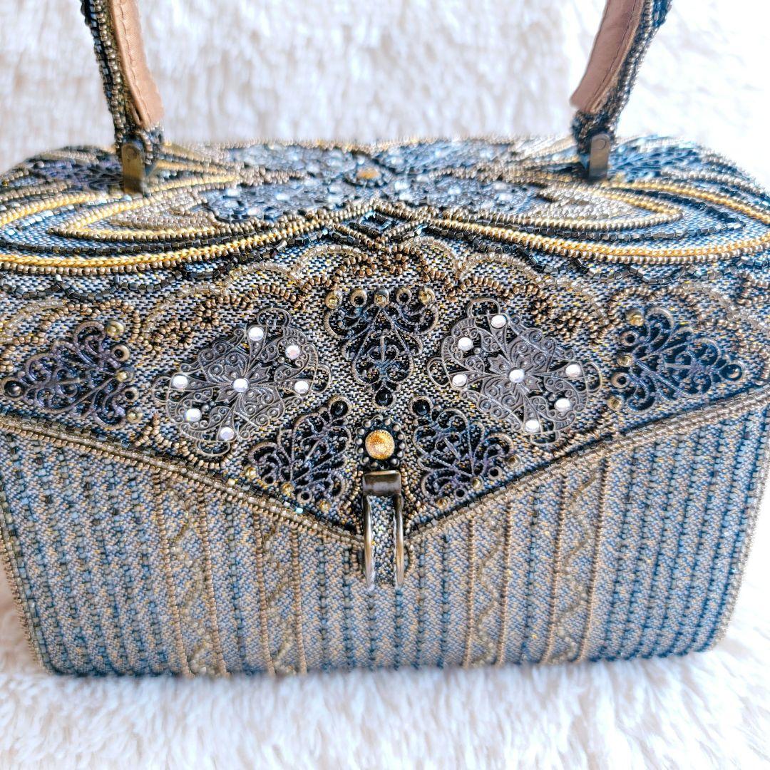 LUMY】ルミーはしもと ヴィンテージ ハンドバッグ ビーズバッグ