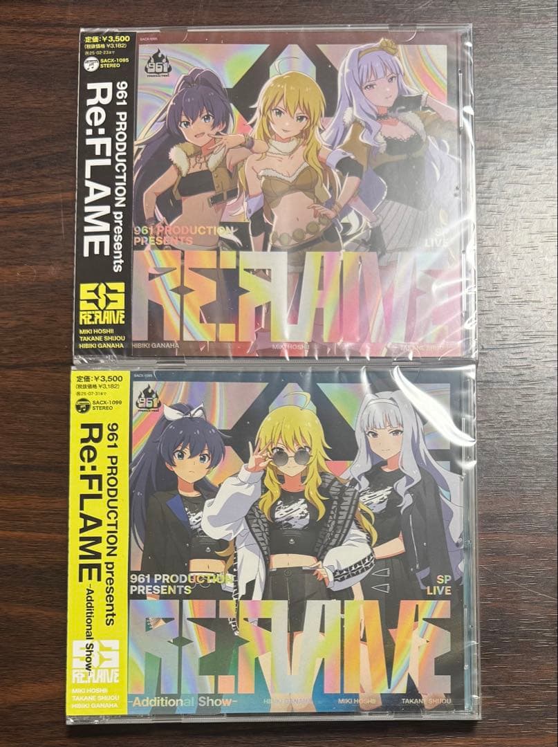 961 PRODUCTION Re:FLAME オリジナルCD 2種セット 961 PRO presents 『Re FLAME』会場オリジナルCD 京都 響 貴音 美希