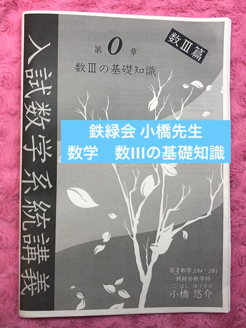 鉄緑会 小橋先生 数学 数IIIの基礎知識 - メルカリ