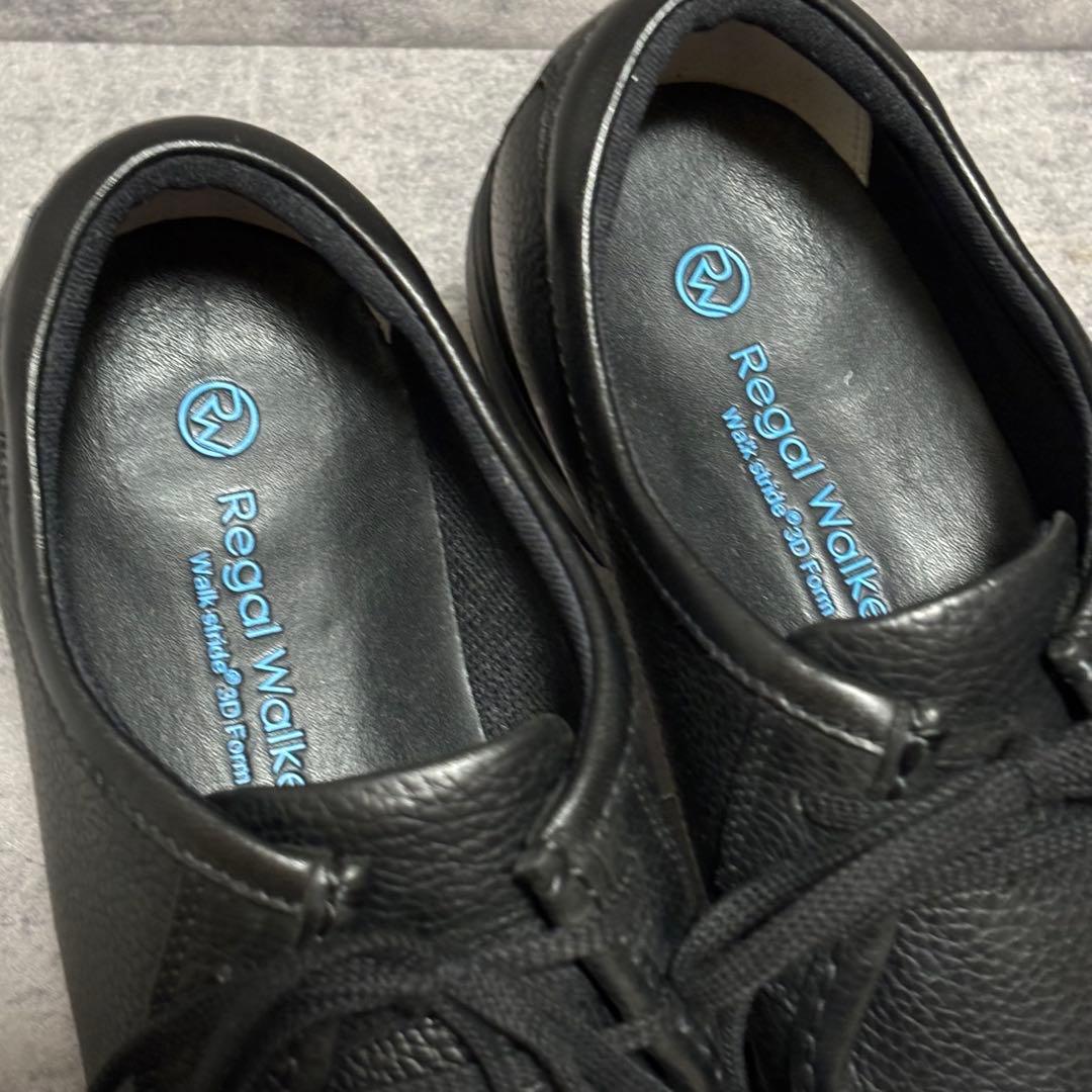 未使用級 リーガルウォーカー レザースニーカー シボ革 ブラック 高級