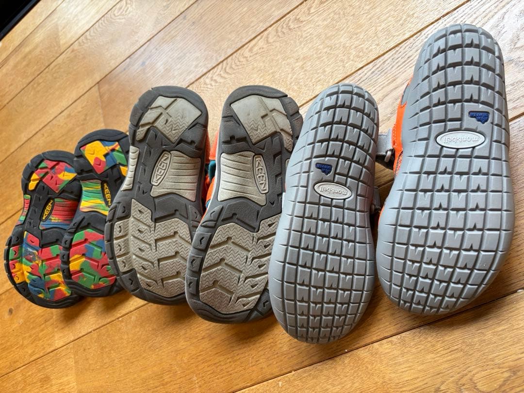 mont-bellウォーターシューズ ラッシュガード＆keen サンダルセット