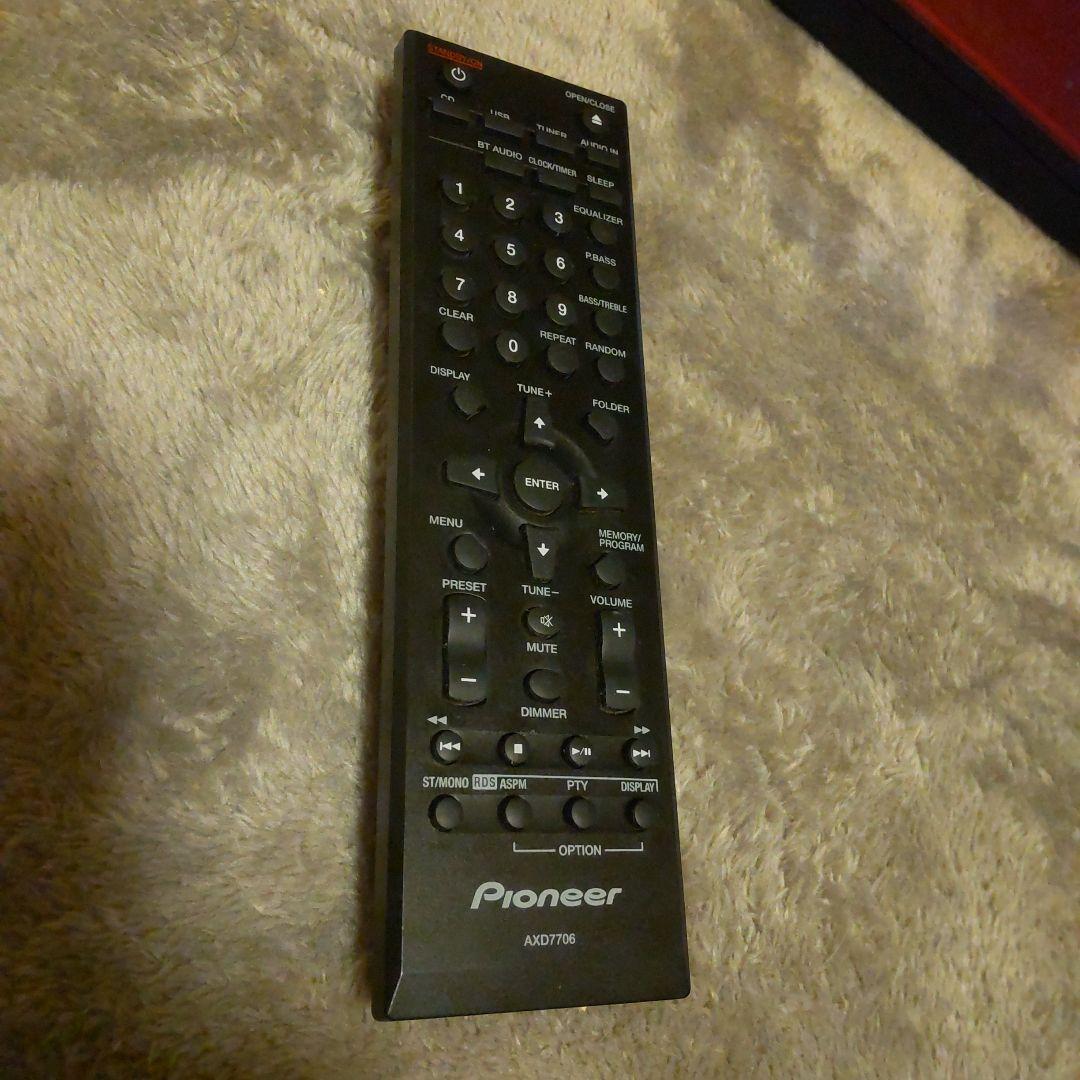 Pioneer ミニコンポ 赤 リモコン付き CM32 - メルカリ