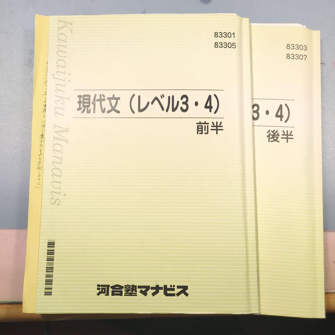 河合塾マナビステキスト現代文（レベル3・4）前半・後半セット - メルカリ