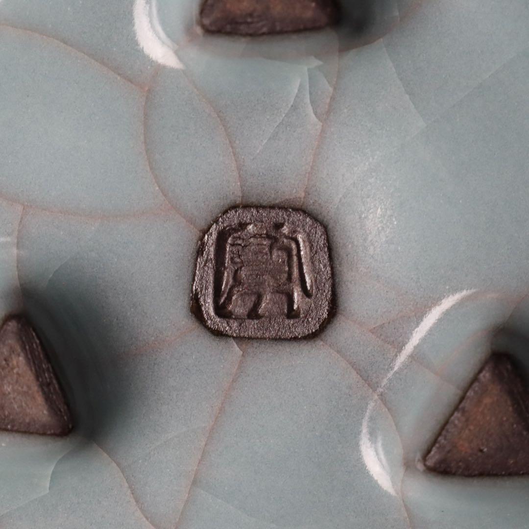 人気作家 峯岸勢晃 月白青瓷 線段香炉 共箱 共布 陶歴付 - メルカリ