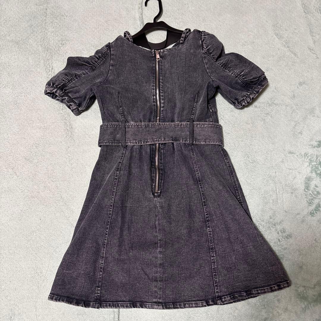 pium ピウム ぴうむ デニムワンピース クロステープベルトミニ