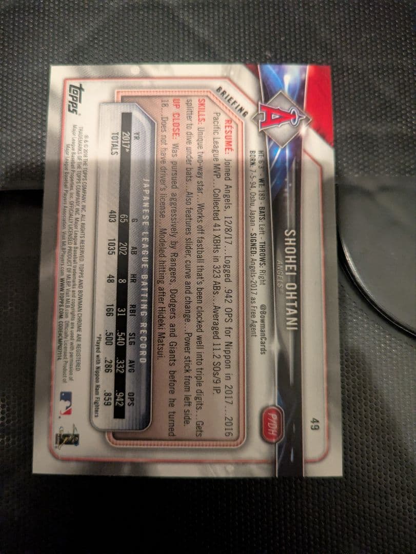 大谷 翔平 RC ルーキーカード bowman topps - メルカリ