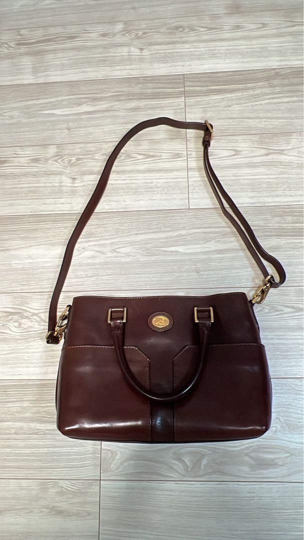 THE BRIDGEレザー ショルダーバッグ ブラウン イタリアの通販はau PAY