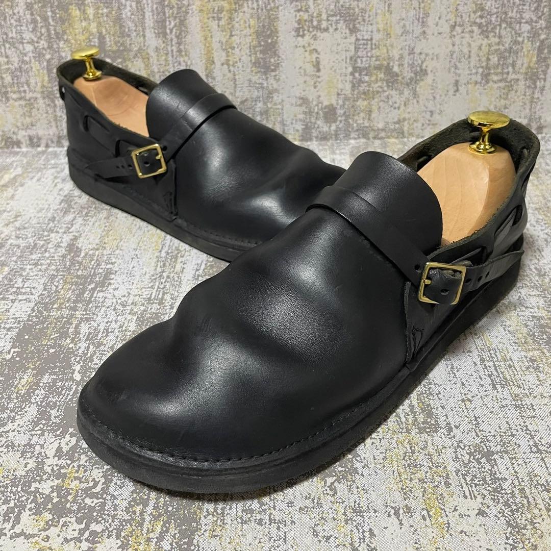 ★美品★オーロラシューズ ミドルイングリッシュ【26】ブラック ビブラムソール ✨人気✨オーロラシューズ ミドルイングリッシュ【26】ブラック