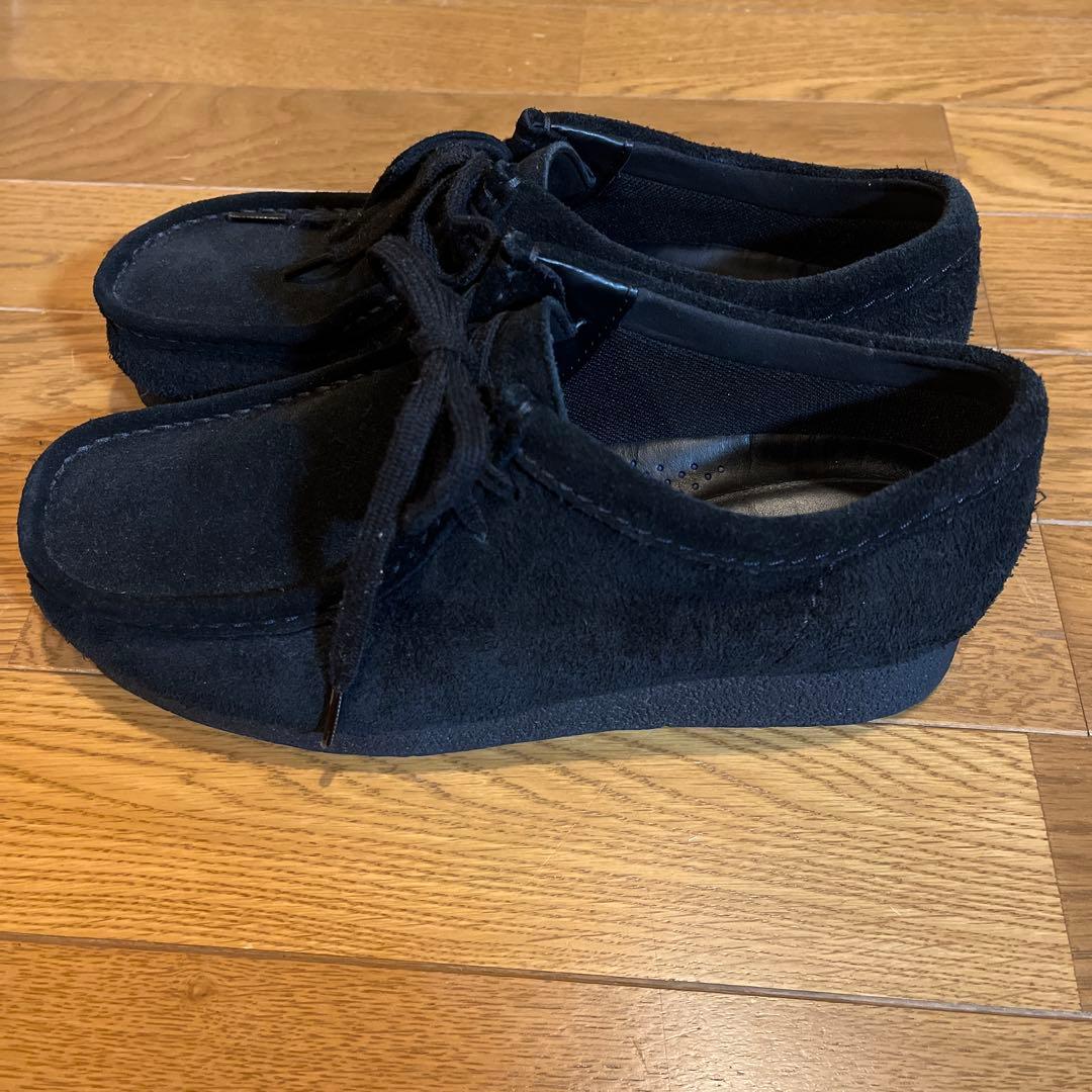 Clarks 《WallabeeEVO WP》黒スエードモカシン　23.5cm
