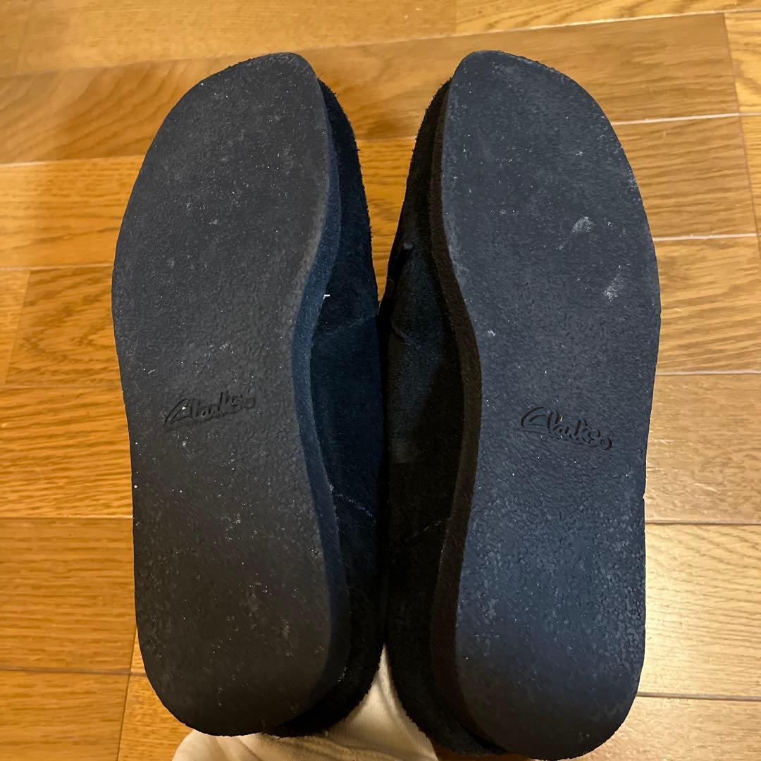 Clarks 《WallabeeEVO WP》黒スエードモカシン　23.5cm