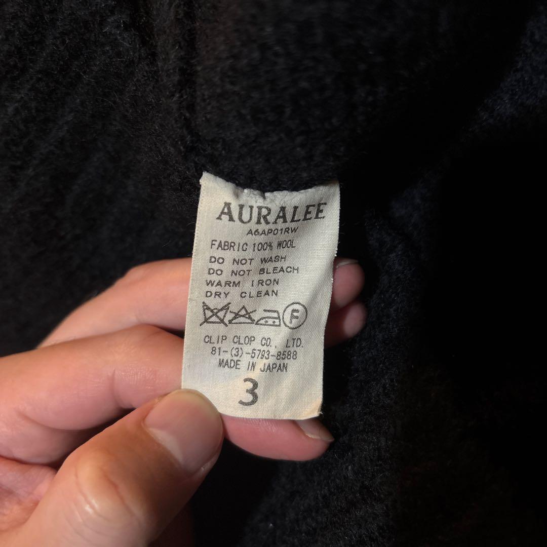 そ*様 AURALEE ブラック ニットセーター SUPER MILLED KN - メルカリ