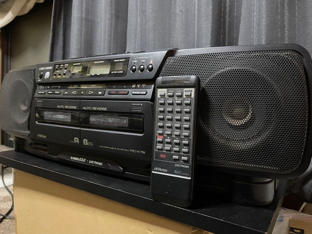 Victor CDラジカセ RC-X75 リモコン付き - メルカリ