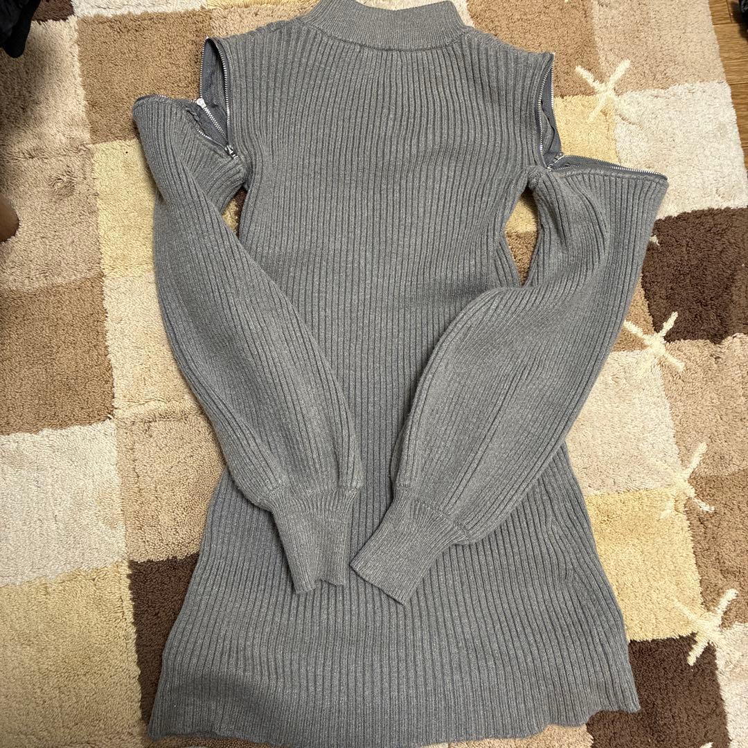 GYDAのワンピース GYDA（ジェイダ） ワンピース LONG SLEEVE SIDE OPEN ニットワンピース