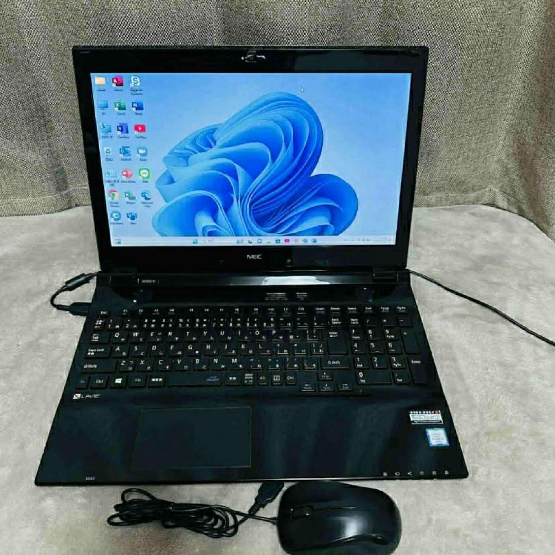 S210 NECノートパソコンSSD高速 WEBカメラWindows11オフィス - メルカリ