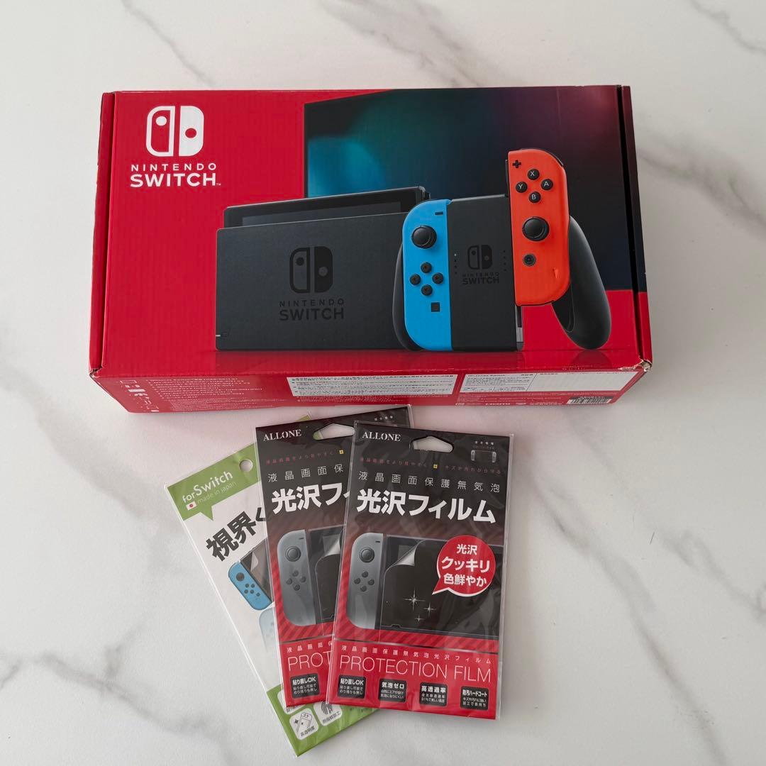 Nintendo Switch 本体 保護フィルム3枚 ガラス保護フィルム 3枚セット 新型switch Nintendo スイッチ 有機EL 7