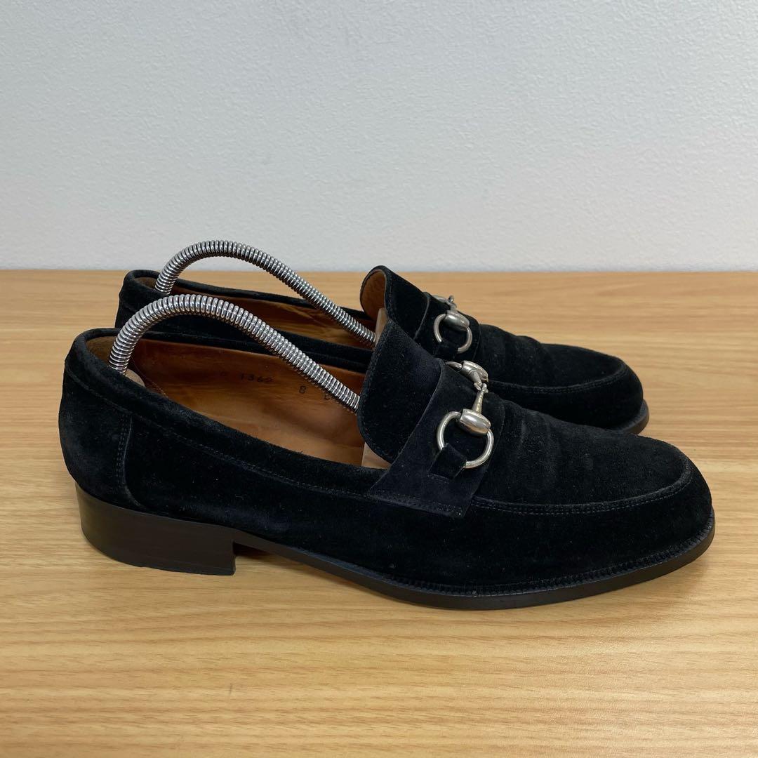 グッチ ホースビットローファー スエード ブラック 110 1362 8D - メルカリ