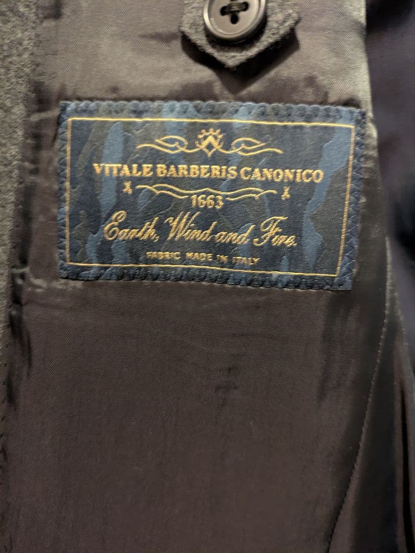 美品】CANONICO グレー フランネルスーツ170cm 6Drop 80