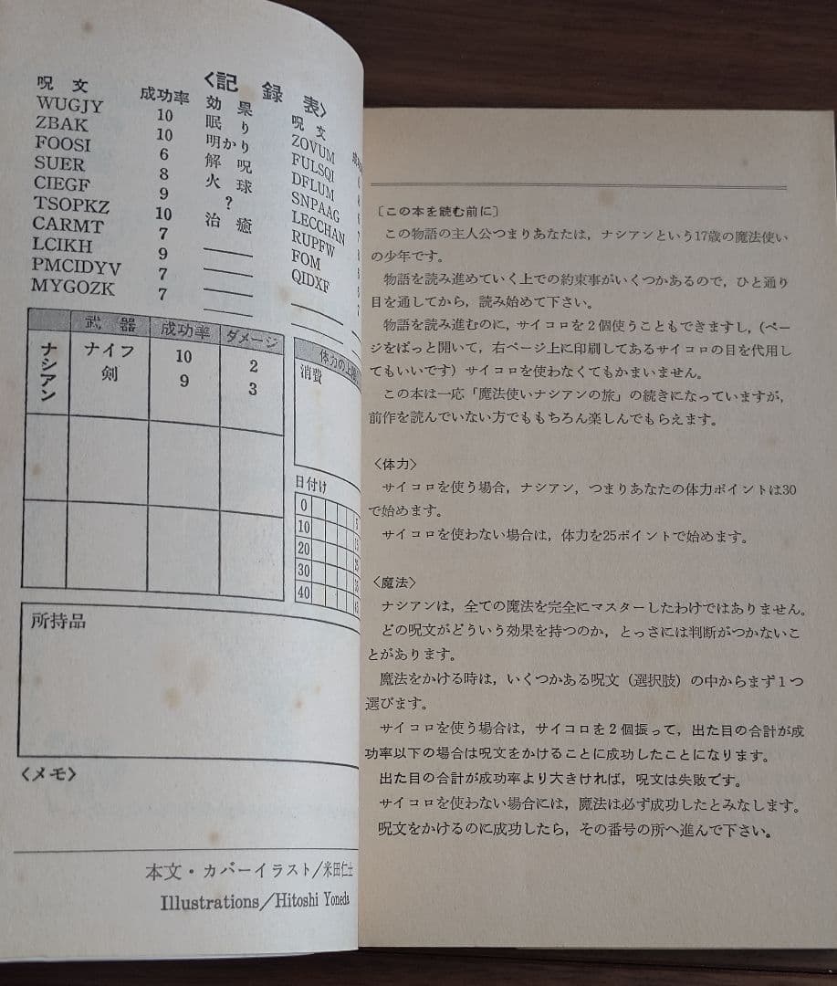 ゲームブック 魔法使いナシアン 双頭の竜