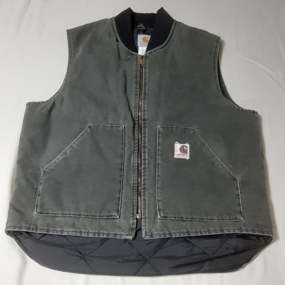 Carhartt ダックベストXL USA製 腰ゴム モス V02MOS - メルカリ