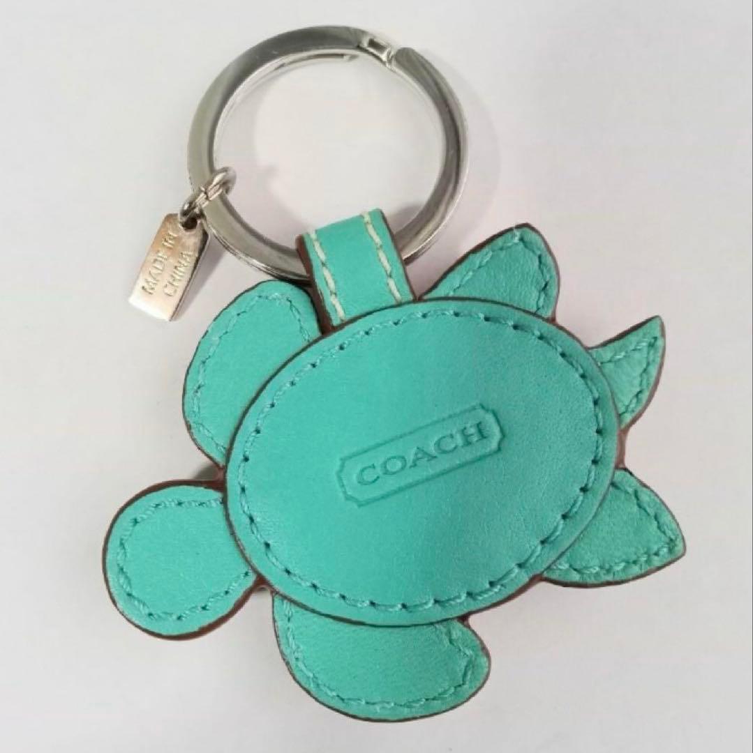 未使用】COACH コーチ キーリング キーホルダー エメラルドグリーン 亀