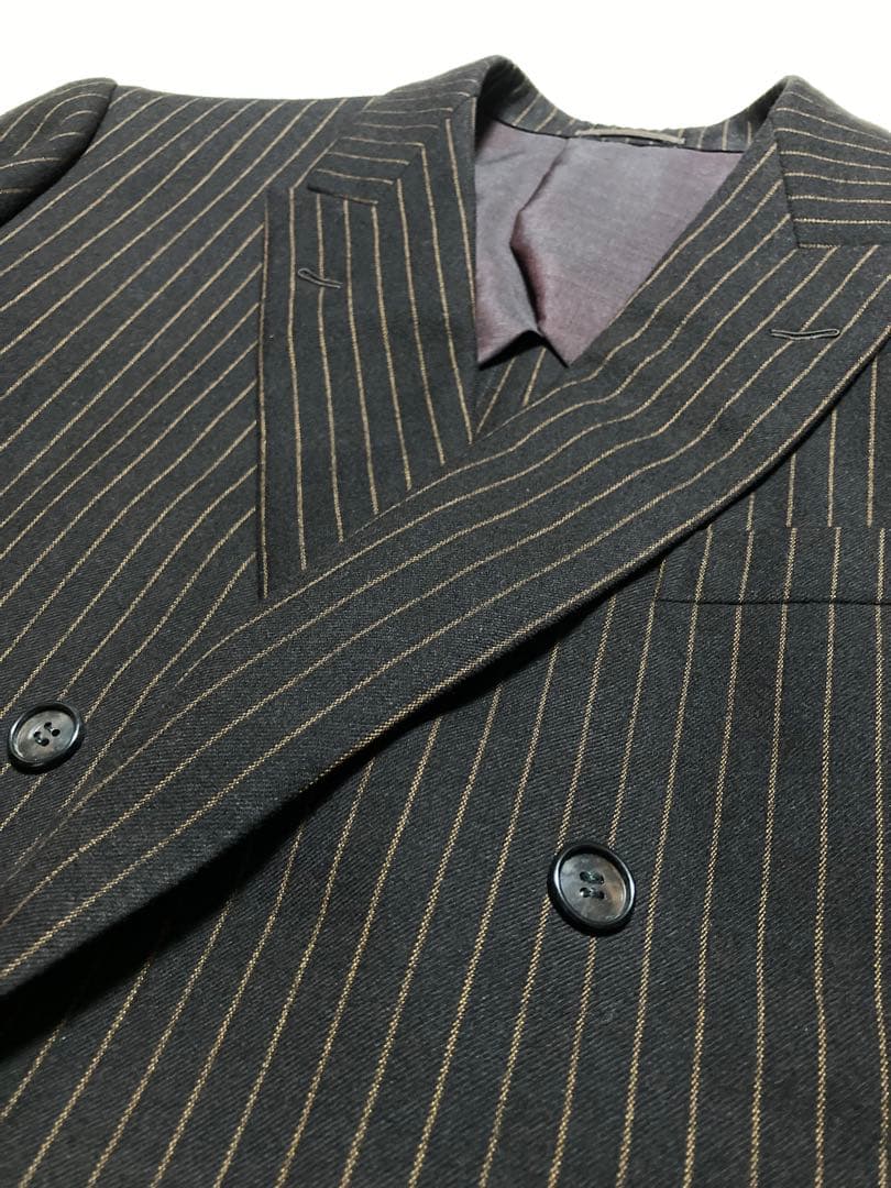 着画有り 60s vintage 昭和 スーツ セットアップ ダブル ウール