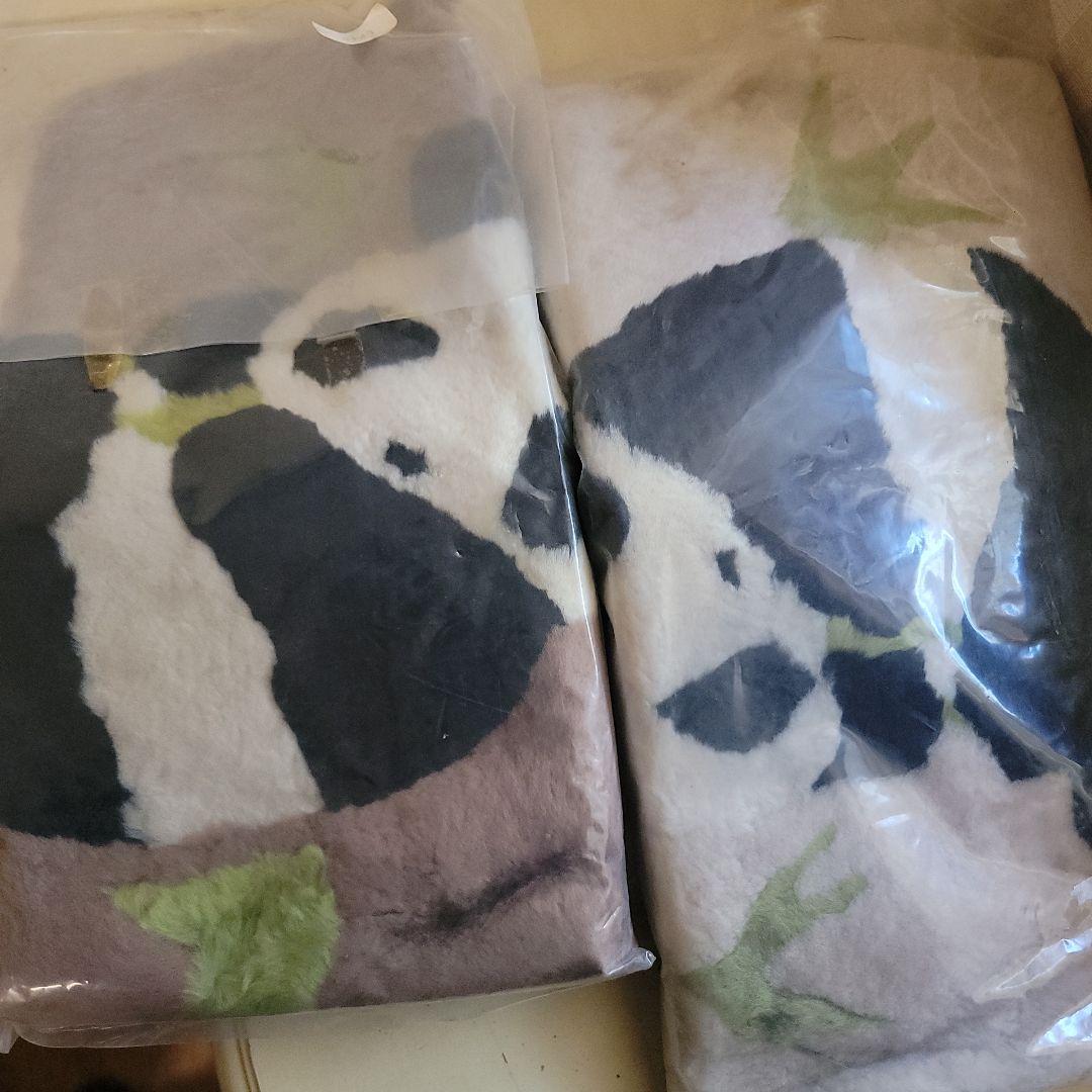 ご契約済みです！ 3枚 ムートンラグマット パンダ座布団ヴィンテージ