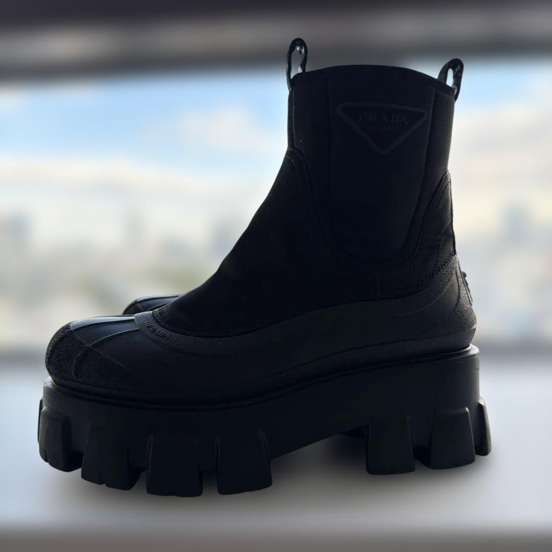 正規品PRADAプラダ モリノスRe-Nylonギャバジンブーツ