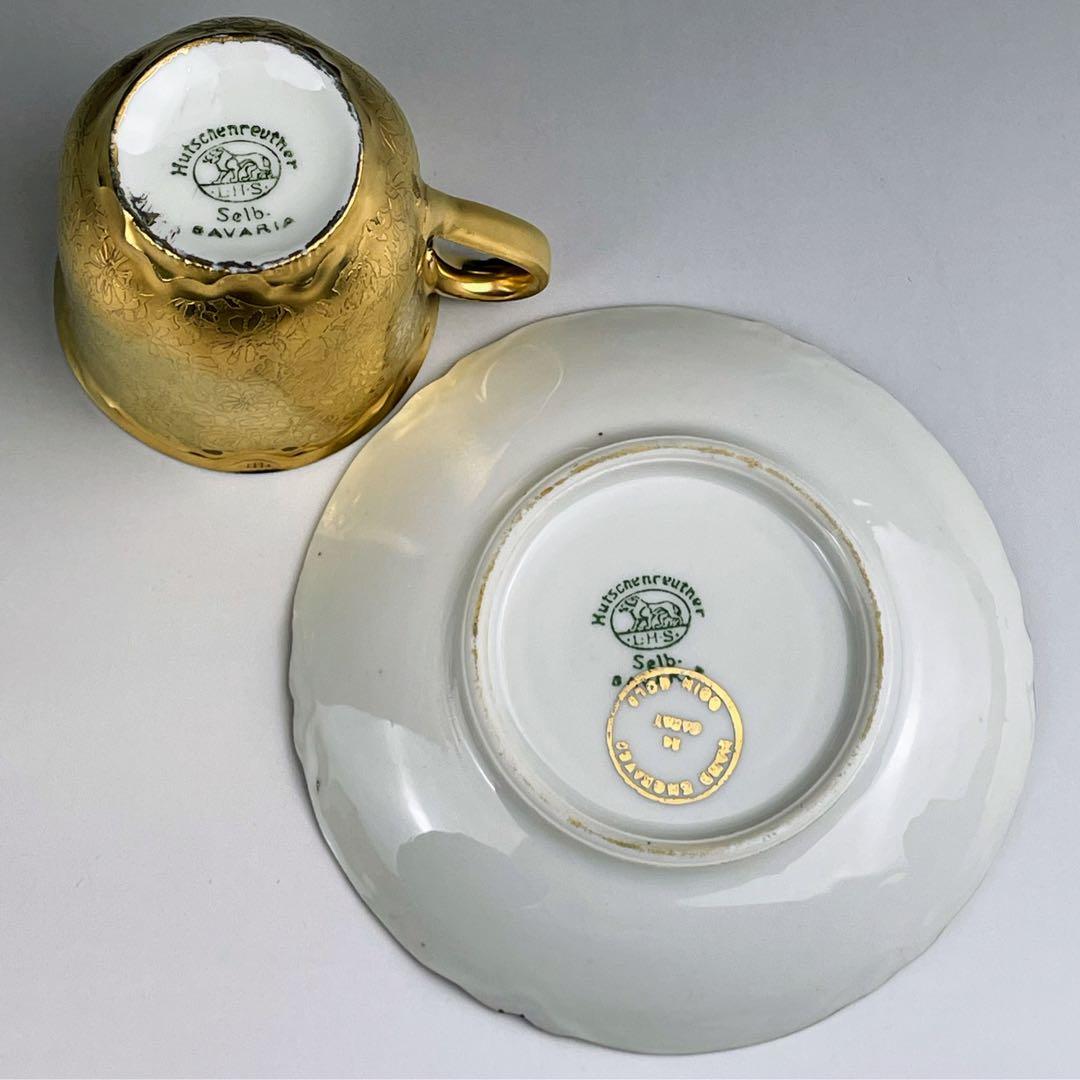 希少】フッチェンロイター 24K 金彩 カップ＆ソーサー ハンド