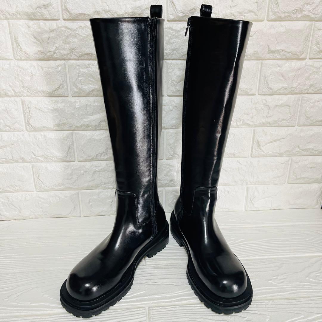 極美品】THE glow CANAL JEANロングブーツ ブラック 24cm - メルカリ