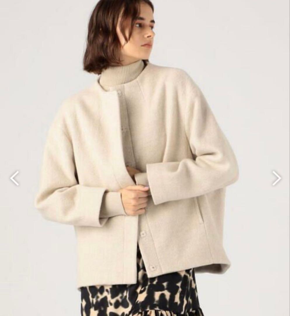 TOMORROWLAND Ballsey ウールショートコート プレミアムウールリバー オープンカラーショートコート