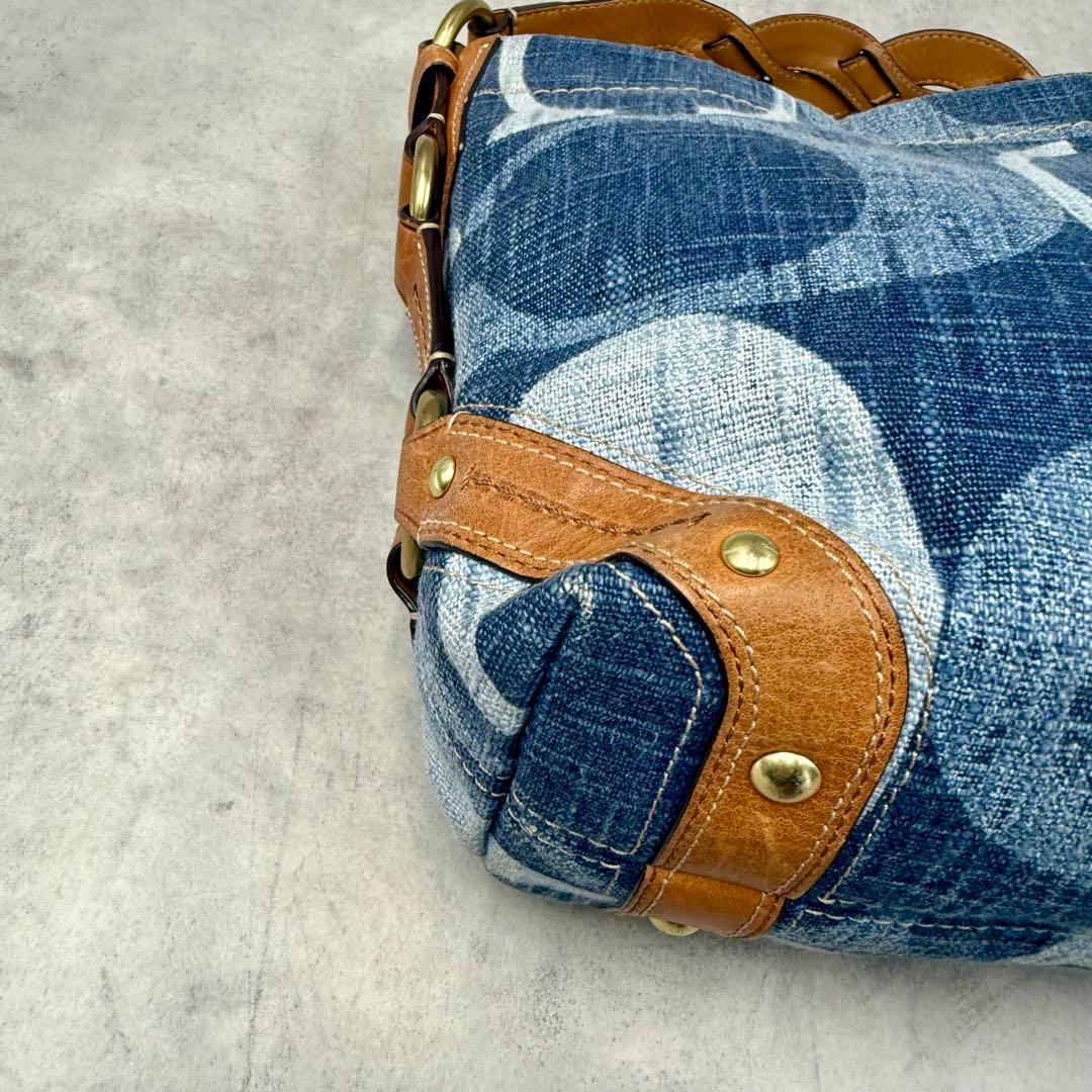 COACH コーチ ワンショルダーバッグ シグネチャー デニム 12197 - メルカリ