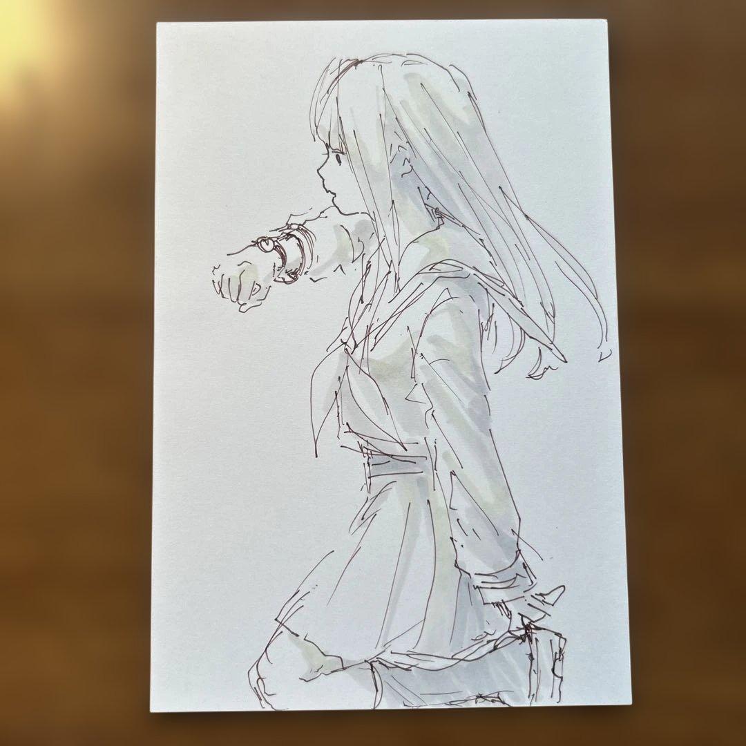 手描きイラスト 4枚セット はがきサイズ - メルカリ