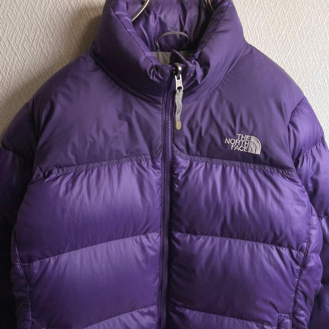 ノースフェイス ダウンジャケット ヌプシ パープル 紫 レディース L